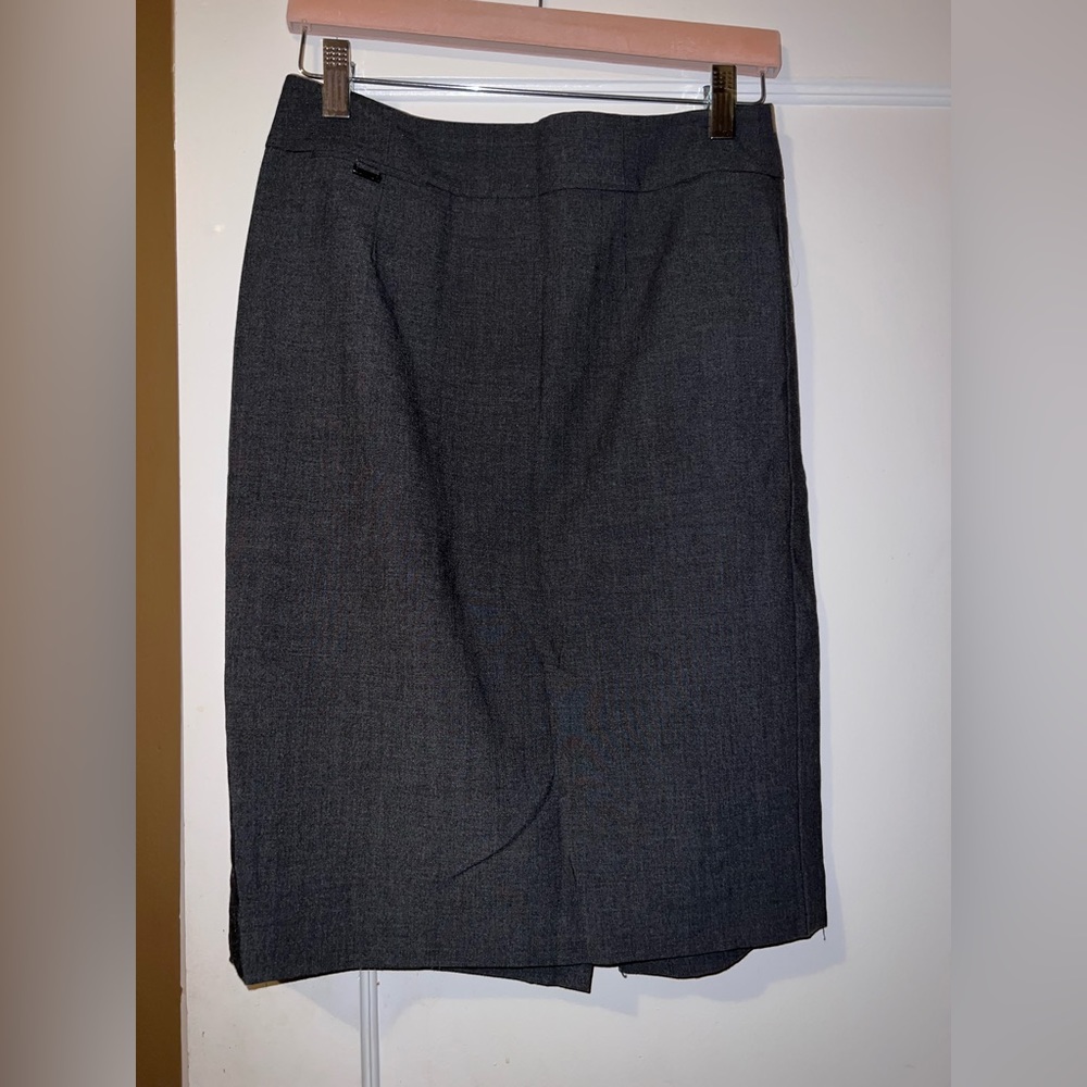 Calvin Klein suit skirt plain gray